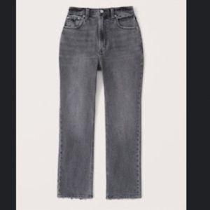 Abercrombie Curve Love Ultra High Rise Ankle Straight Jean